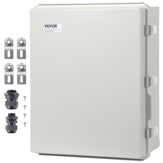 Elektrischer Anschlusskasten für den Außenbereich, 13,78 x 9,84 x 5,90 Zoll, Elektrokasten aus ABS-Kunststoff mit Scharnierverschluss aus Edelstahl, IP67 staubdicht und wasserdicht für elektrische Projekte im Außenbereich