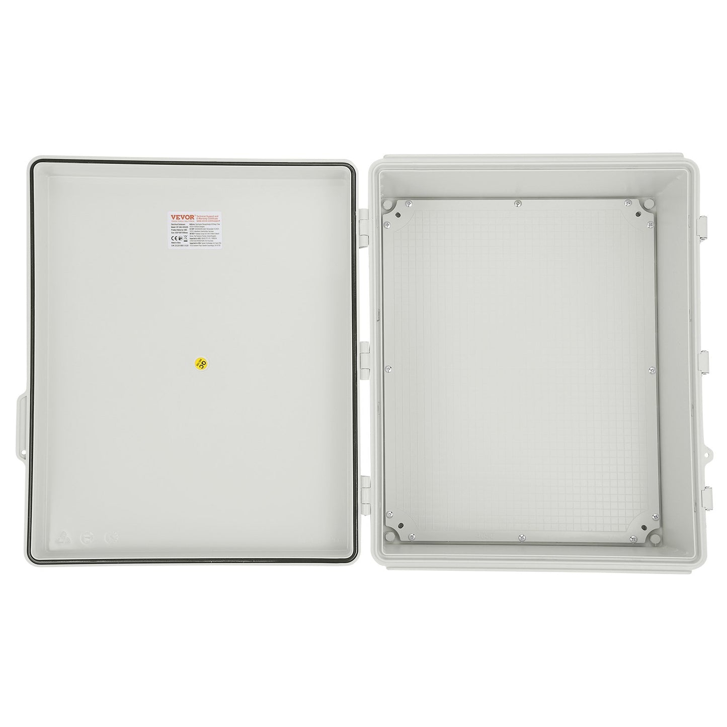 Elektrisk kopplingsdosa utomhus, 530 x 430 x 200 mm, Elektrisk låda i ABS-plast med gångjärnskåpa Rostfritt stålspärr, IP67 Dammtät Vattentät för utomhuselektriska projekt