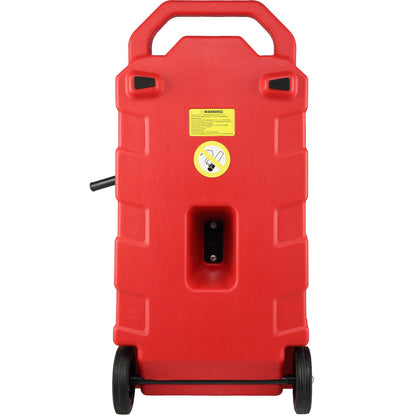 16 Gallon Fuel Caddy, 7,8 L/min, bärbar gastankbehållare med handpump gummihjul, bränsleöverföringslagringstank för bensin Dieselmaskin Oljeklippare Traktorbåt Motorcykel