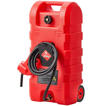 Fuel Caddy 15 Gallon Portable Fuel Tank with Gravity and Hand Pump Modes