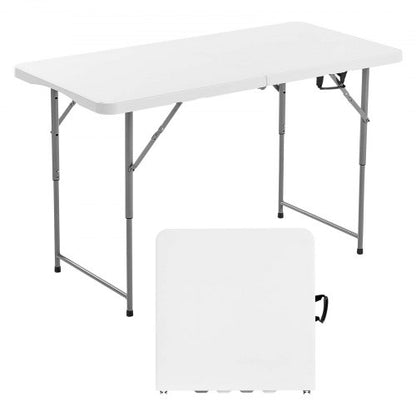 122cm Plast Hopfällbart Picknickbord Bärbart Handtag Inomhus Utomhus