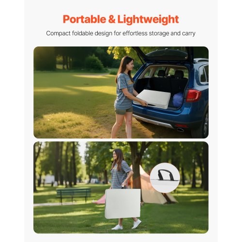 180cm Plast Hopfällbart Picknickbord Bärbart Handtag Inomhus Utomhus