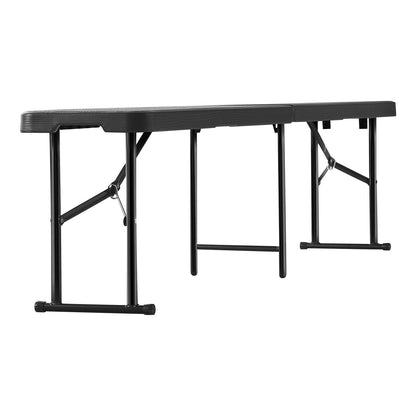 6FT hopfällbar plastbänk Bärbar utomhusbänk för picknickcampingträdgård