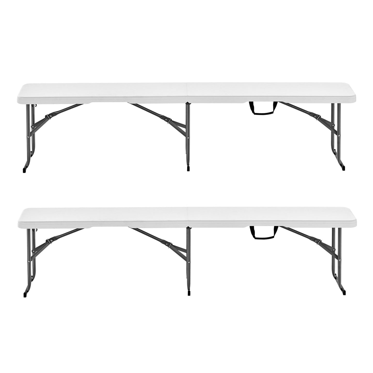 6FT Plastfällbar bänk Bärbar utomhusbänk för picknickcamping 2 st