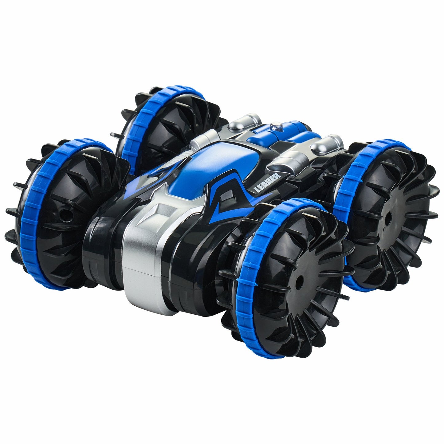 Amfibie Fjärrkontroll Bilbåt 2,4 GHz 4WD RC Båt Barn Vuxna Blå