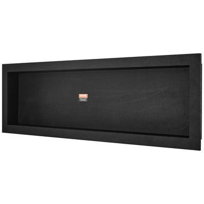 Duschnisch Klar för kakel 40,64 x 127 cm, Enstaka hyllplan, fyrkantiga hörn Vägginsatt nisch infälld, förseglat skydd Modern tvålförvaringsnisch för duschbadrum, svart