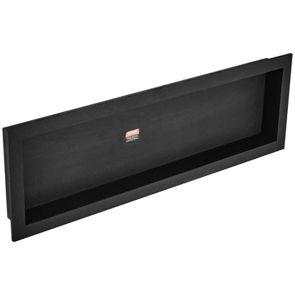 Duschnisch Klar för kakel 40,64 x 127 cm, Enstaka hyllplan, fyrkantiga hörn Vägginsatt nisch infälld, förseglat skydd Modern tvålförvaringsnisch för duschbadrum, svart
