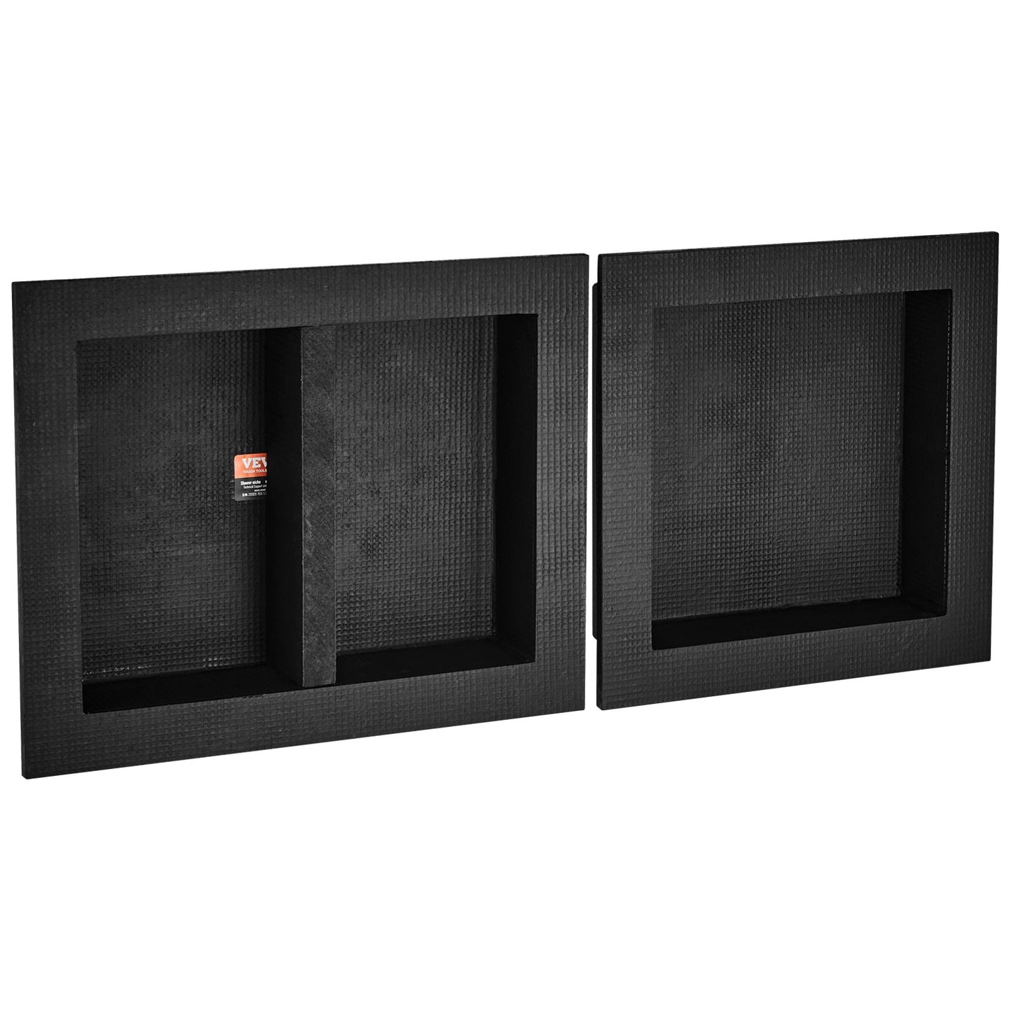 Duschnisch Klar för kakel 40,64x40,64cm & 40,64x50,8cm, Trippelhylla, Fyrkantiga hörn Vägginsatt nisch Infälld, förseglat skydd Modern tvålförvaringsnisch för duschbadrum, svart