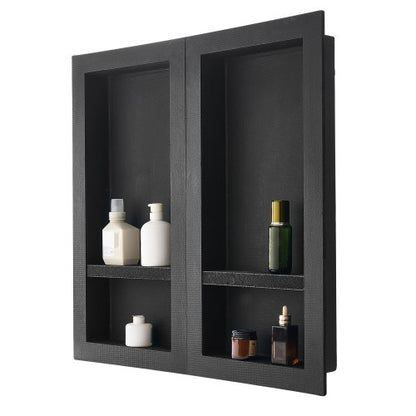 Duschnisch 40,6 x 81,3 + 40,6 x 81,3 cm Infälld vägghylla Badrum |  EU