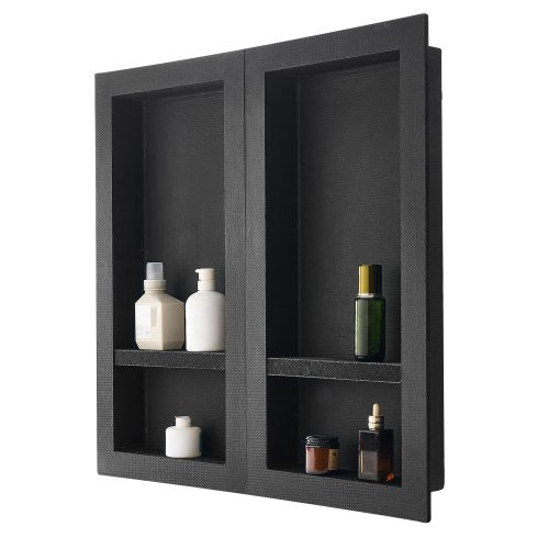 Duschnisch 40,6 x 81,3 + 40,6 x 81,3 cm Infälld vägghylla Badrum |  EU