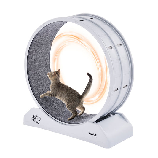 Cat Training Wheel 31.5 in Large Indoor Cat Running Wheel Treadmill White