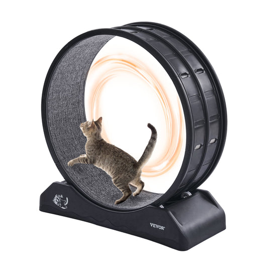 Cat Training Wheel 31.5 in Large Indoor Cat Running Wheel Treadmill Black