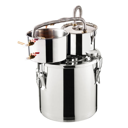 Moonshine Still Water Alcohol Distiller 5Gal with Thumper Keg &amp; 8W Water Pump