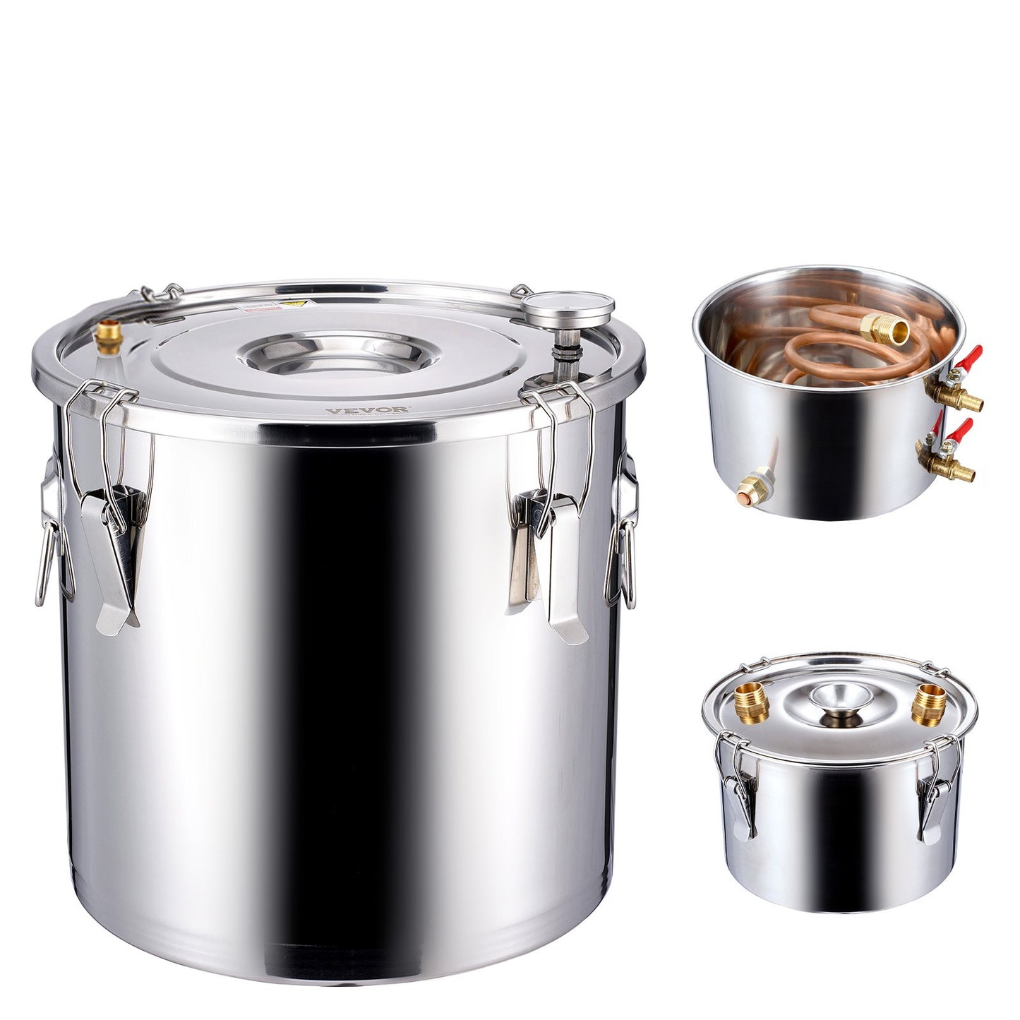 Moonshine Still Water Alcohol Distiller 8Gal w/Thumper Keg &amp; 8W Water Pump