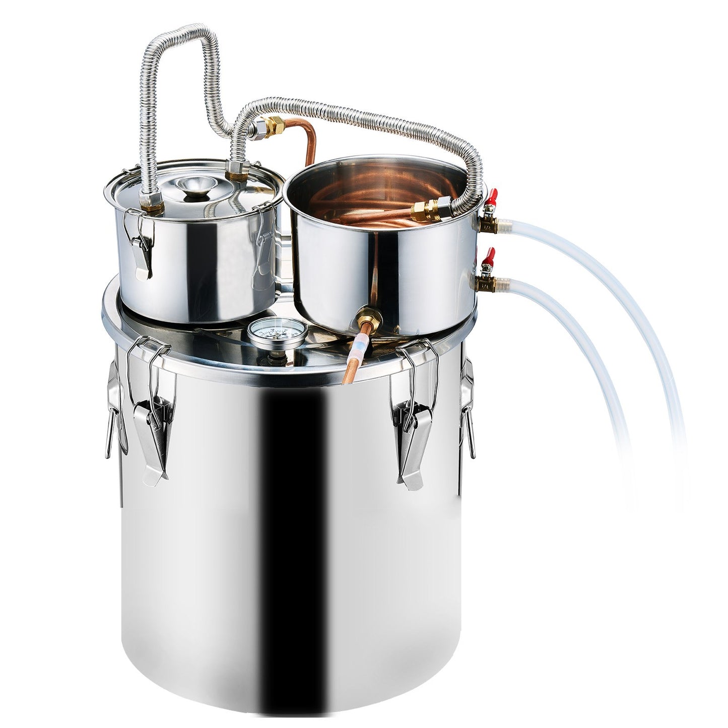 Moonshine Still Water Alcohol Distiller 8Gal w/Thumper Keg &amp; 8W Water Pump