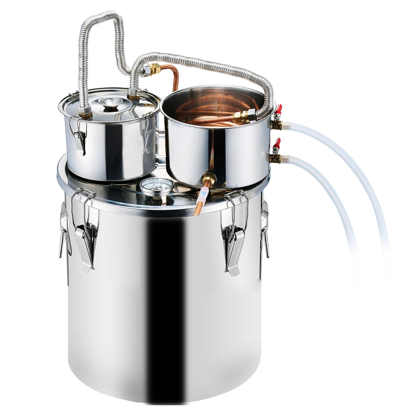 Moonshine Still Water Alcohol Distiller 8Gal w/Thumper Keg &amp; 8W Water Pump