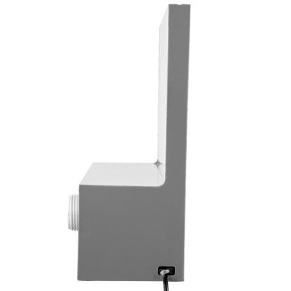 Pool Fountain Spillway 11.8x3.2x8.1 Inches, Fountain Spillway Blue Strip LED Light, Pool Waterfall Fountain Solid Acryl, Pool Waterfall for Garden Pond, Swimming Pool, Squares