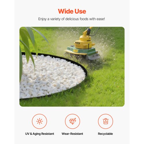 Landskapskant, 600 x 5 cm plastträdgårdskant med 120 spikar, grävfri, flexibel gräskant i rulle, UV-resistent mini-staketkanter gångkanter för blomsterrabatter marksten |  EU