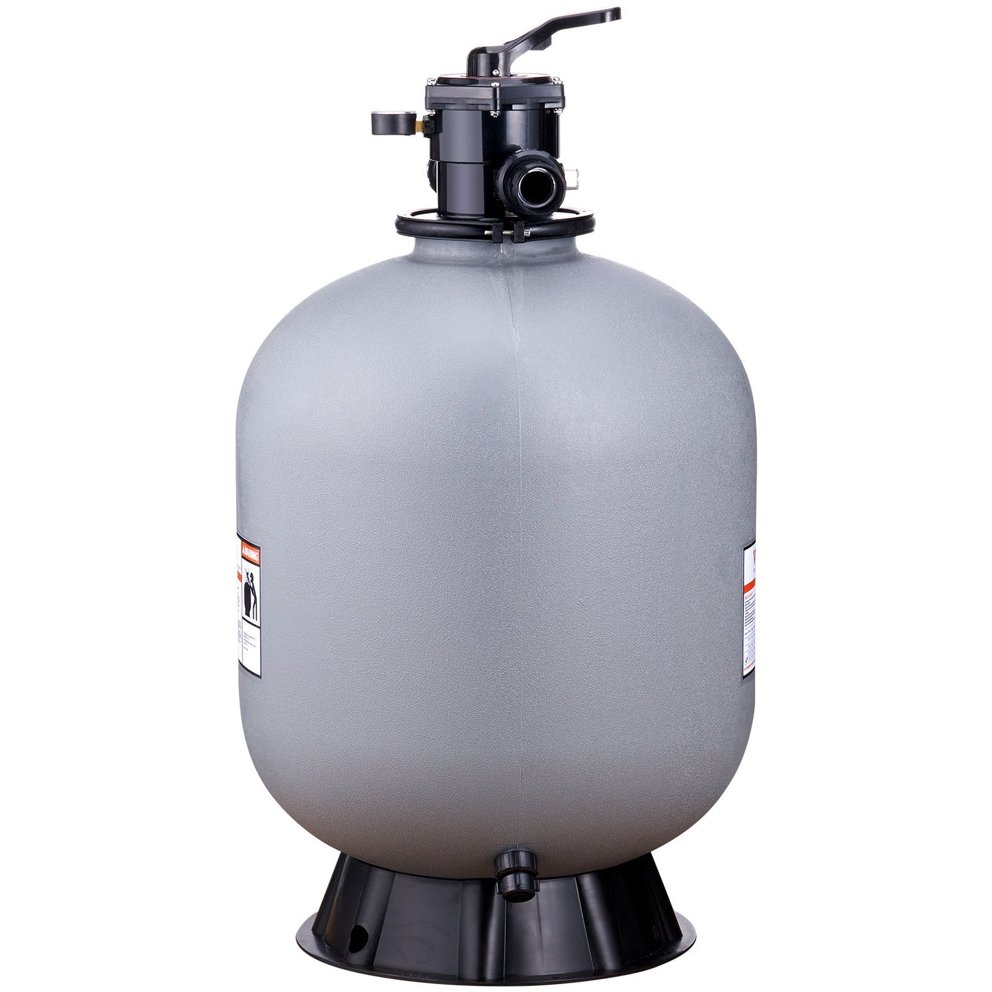 Sandfilter, 24 Zoll, bis zu 65 GPM Durchflussrate, oberirdisches Schwimmbecken-Sandfiltersystem mit 7-Wege-Mehrwegeventil, Filter-, Rückspül-, Spül-, Umwälz-, Abfall-, Winter- und geschlossene Funktionen