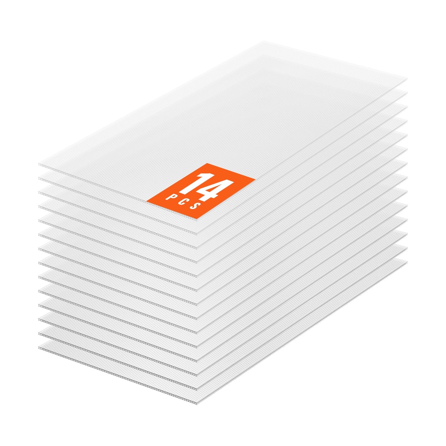 14-pack polycarbonate greenhouse panels 2' X 4' X 0.32'' roof sheet