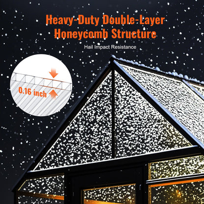 24-pack polycarbonate greenhouse panels 2' X 4' X 0.16'' roof sheet