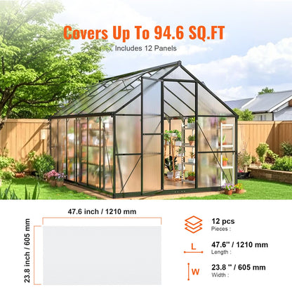 12-pack polycarbonate greenhouse panels 2' X 4' X 0.24'' roof sheets