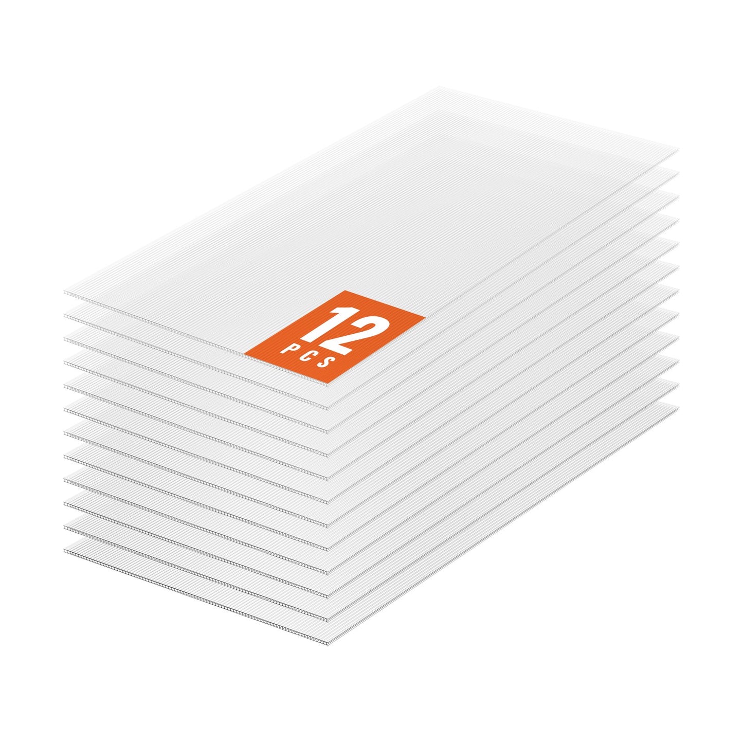 12-pack polycarbonate greenhouse panels 2' X 4' X 0.24'' roof sheets