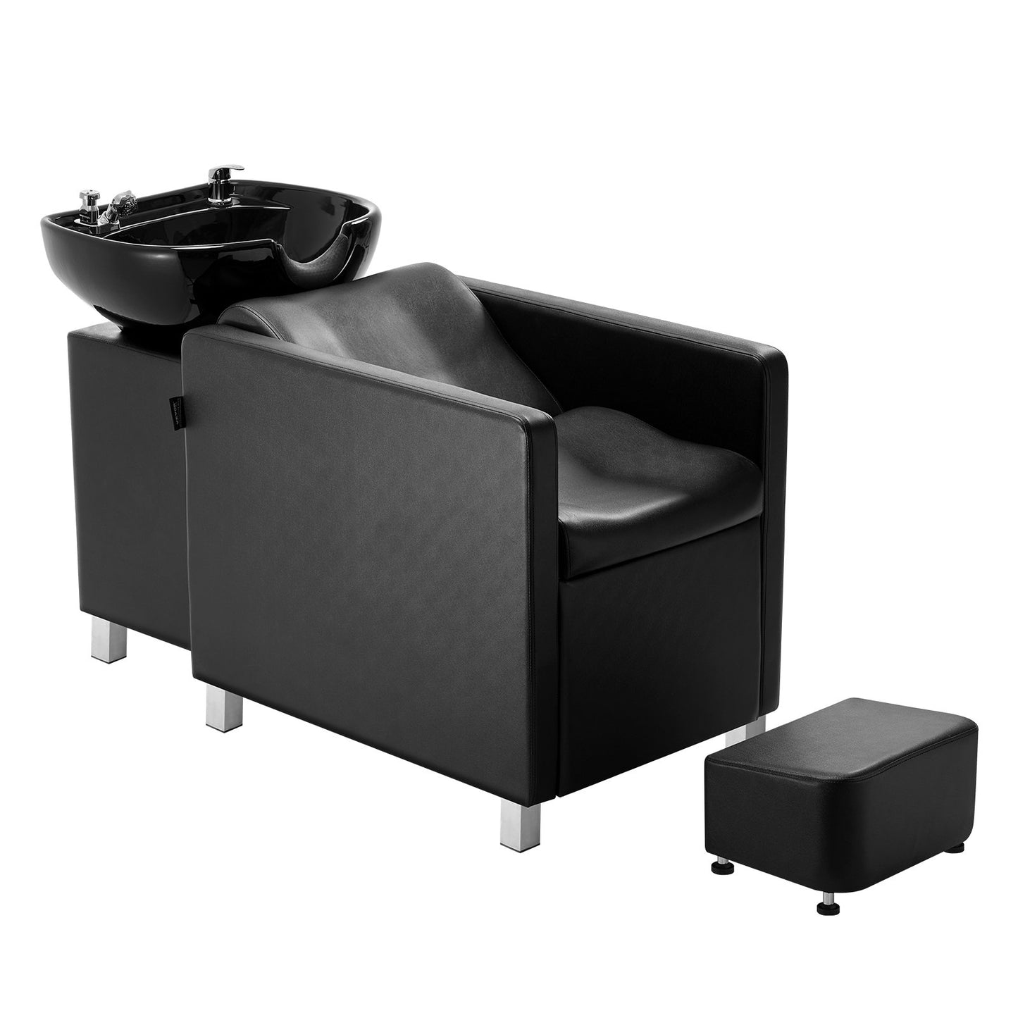 Shampoo Backwash Chair Salon & Spa Hårtvättstation med brett fotstöd
