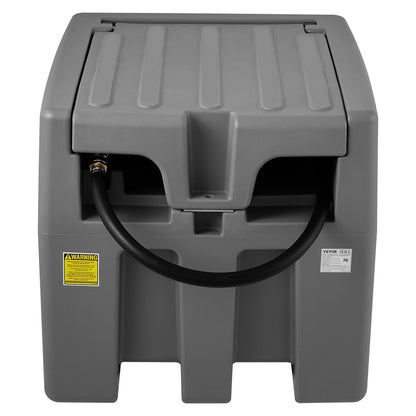 Portable Diesel Tank, 58 Gallon Capacity &amp; 10 GPM Flow Rate, Diesel Fuel Tank with 12V Electric Transfer Pump and 13.1 Feet Rubber Hose, PE Diesel Transfer Tank for Easy Fuel Transport, Gary