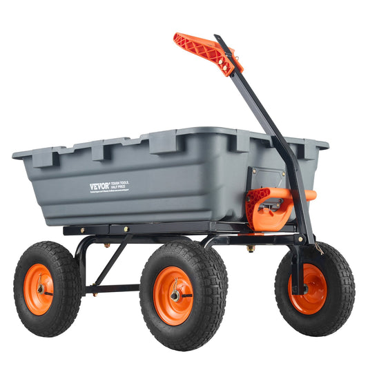 Poly Garden Dump Cart Kraftiga gårdsvagnar och vagnar 6,48 cu.ft 1200 lbs