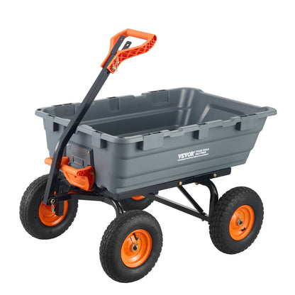 Poly Garden Dump Cart Kraftiga gårdsvagnar och vagnar 6,48 cu.ft 1200 lbs