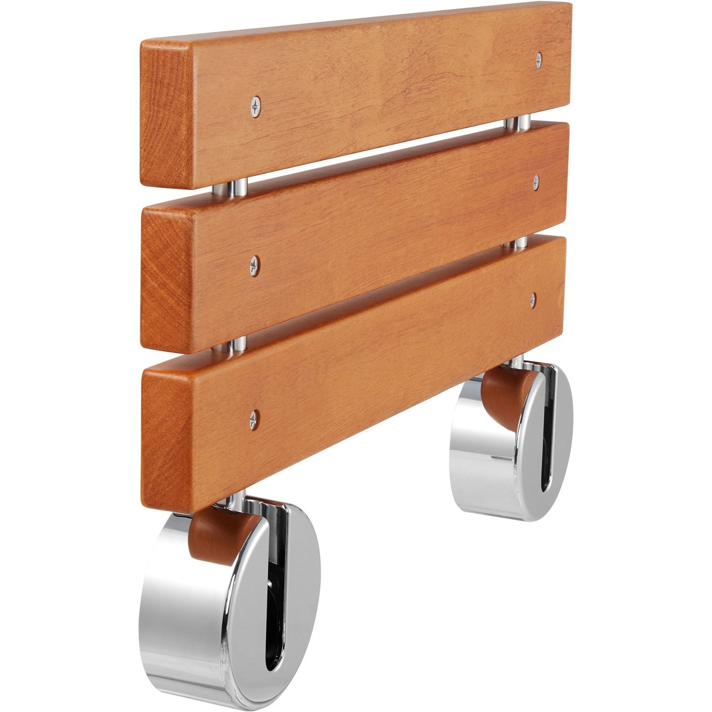 Klappbarer Duschsitz aus Teakholz, 51,6 x 33,3 cm, wandmontierte Duschbank, 200 kg
