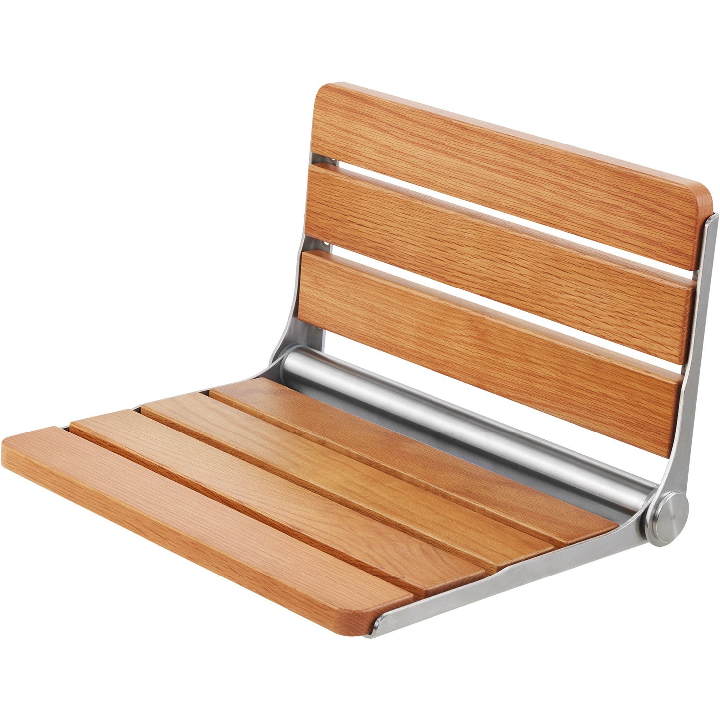 Hopfällbar duschsits i ek 16,1" x 13,4" väggmonterad duschbänk 440 lbs