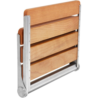 Hopfällbar duschsits i ek 16,1" x 13,4" väggmonterad duschbänk 440 lbs