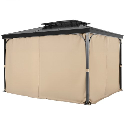 Sichtschutzvorhang für Pavillon, 3,0 x 3,0 x 19,1 cm, wasserdicht, Khaki | EU