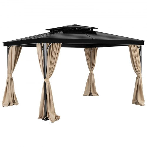 Sichtschutzvorhang für Pavillon, 3,0 x 3,0 x 19,1 cm, wasserdicht, Khaki | EU
