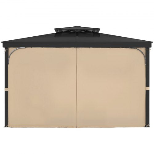 Sichtschutzvorhang für Pavillon, 3,0 x 3,0 x 19,1 cm, wasserdicht, Khaki | EU