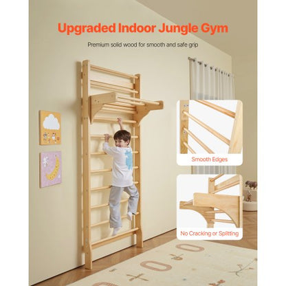 Svensk Stege Vägggym 10-nivåer Trälekplats Inomhus Klätterstege |  EU