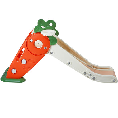 Toddler Slide, Kid Slide for Toddlers Ages 1-12 with Climbable Ladders and Basketball Hoop, Outdoor Slide for Kids Within 40kg, Toddler Playground with Raised Handrail, Anti-Slip Strip