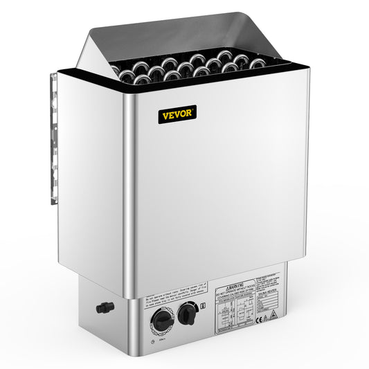 9KW Sauna Heater Stove 380V-415V Wet&amp;Dry Electric Sauna Heater with Built-in Control Unit Stainless Steel Sauna Heater