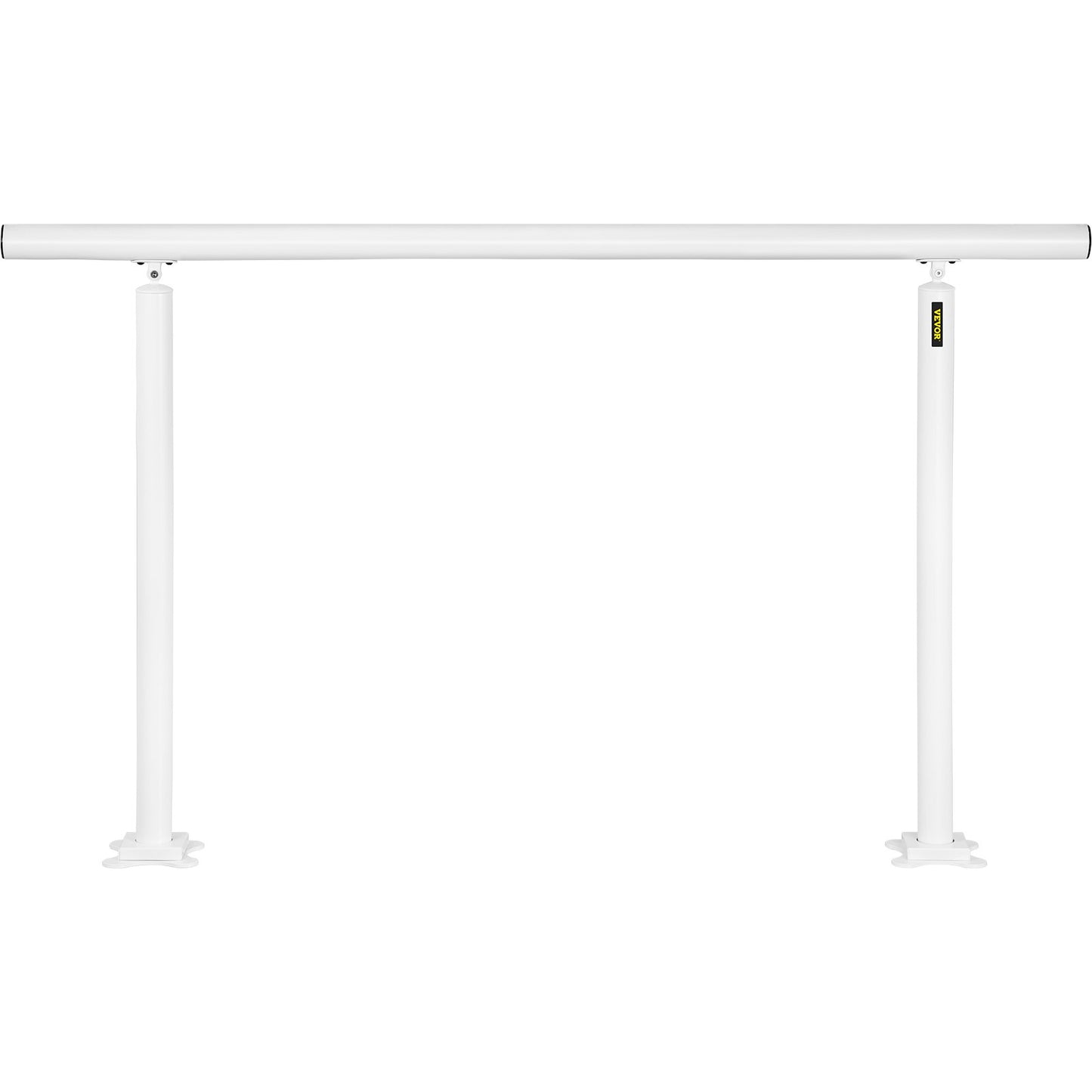 Trappräckessats, 5 fot ledstänger för utomhus 0-5 steg, justerbar vinkel vit aluminium trappa ledstång, inomhus och utomhus trappor för äldre