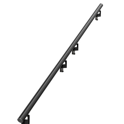 Handrail Stair Railing, 12 Feet, Wall Mounted Handrails for Indoor Stairs, Thickened Aluminum Alloy Railing with Installation Kit, 440 LBS Load Capacity Stair Railing for Outdoor Stairs