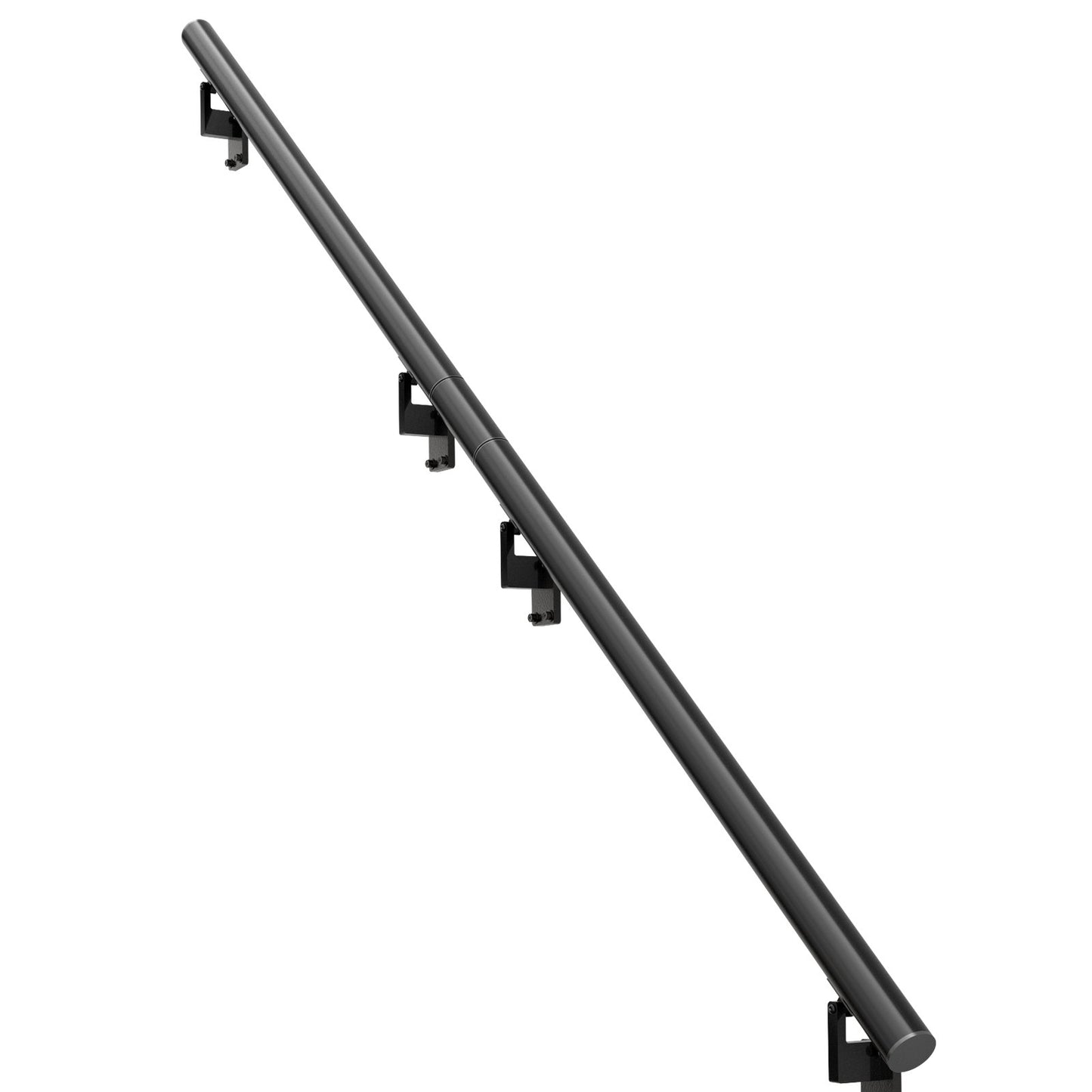 Handrail Stair Railing, 12 Feet, Wall Mounted Handrails for Indoor Stairs, Thickened Aluminum Alloy Railing with Installation Kit, 440 LBS Load Capacity Stair Railing for Outdoor Stairs