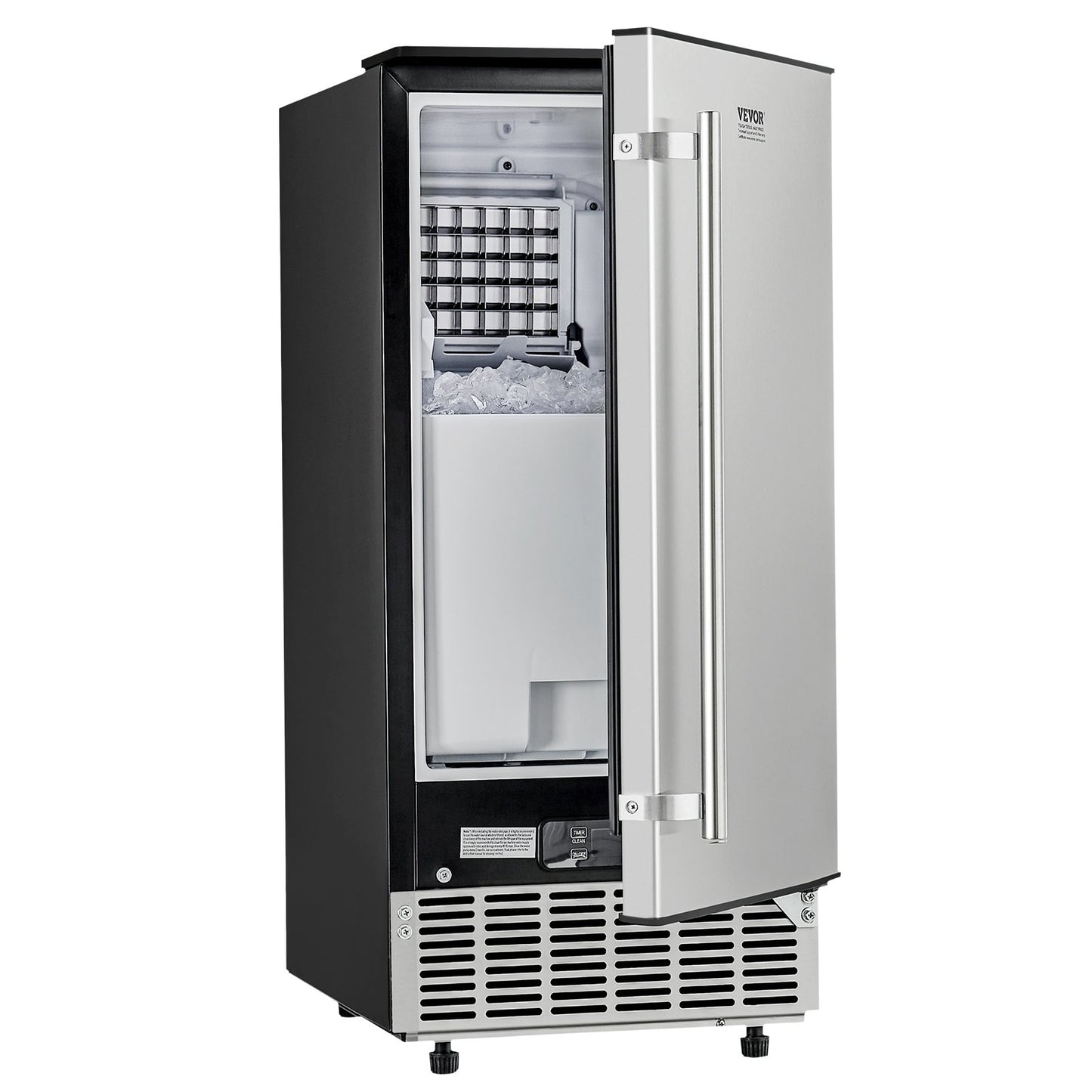 Undercounter Ice Maker 80 Pounds/Day Built-in Ice Maker with Reversible Door