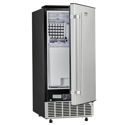 Undercounter Ice Maker 80 Pounds/Day Built-in Ice Maker with Reversible Door