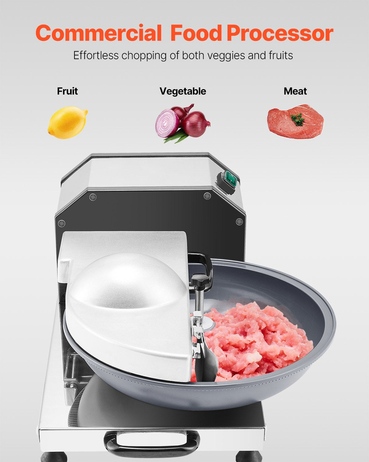 Food Processor Vegetable Chopper 3000 RPM Food Grade Stainless Steel