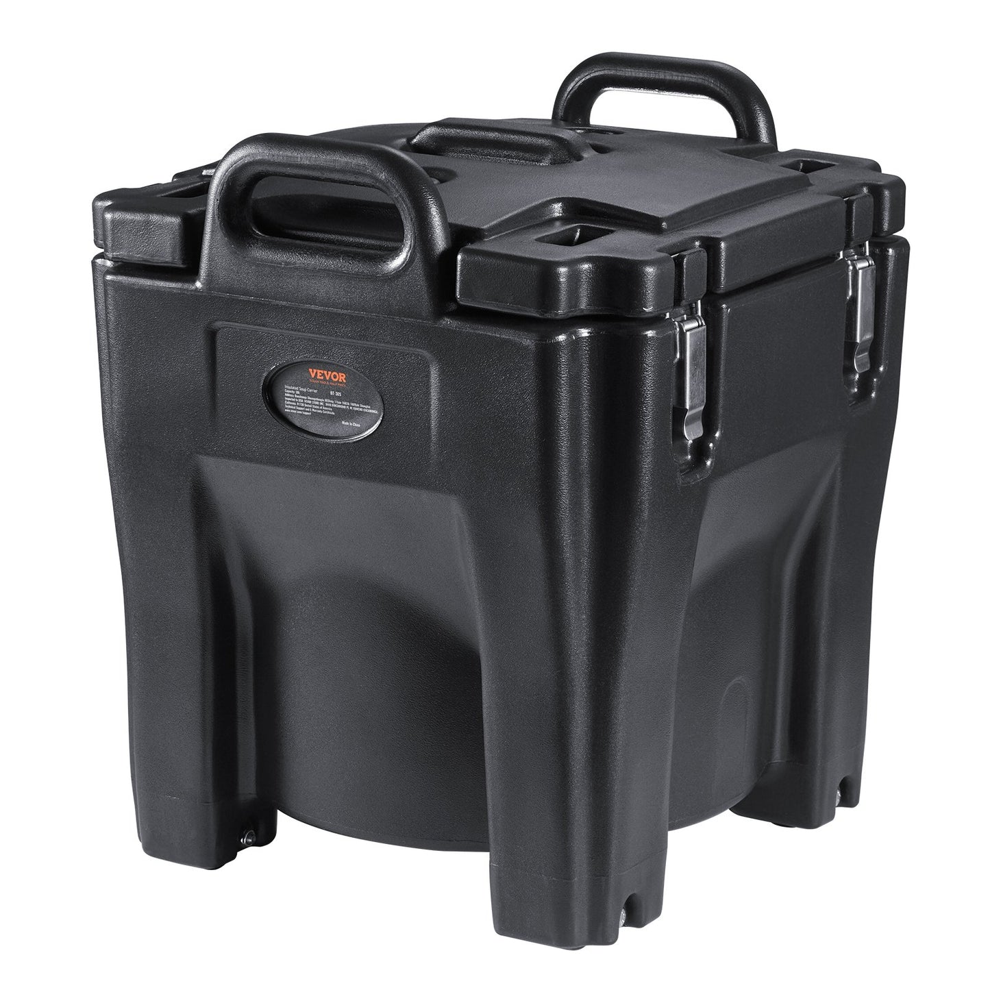 Insulated Food Holder, 32 Qt Capacity, Stackable Catering Hot Box with Stainless Steel Barrel, Top Load LLDPE Food Warmer with Integrated Handles Buckles Stationary Base, for Restaurant Dining Room, B