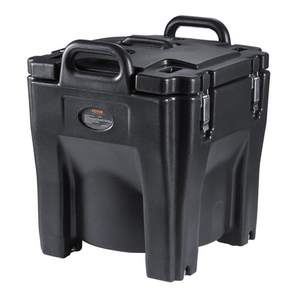 Insulated Food Holder, 32 Qt Capacity, Stackable Catering Hot Box with Stainless Steel Barrel, Top Load LLDPE Food Warmer with Integrated Handles Buckles Stationary Base, for Restaurant Dining Room, B