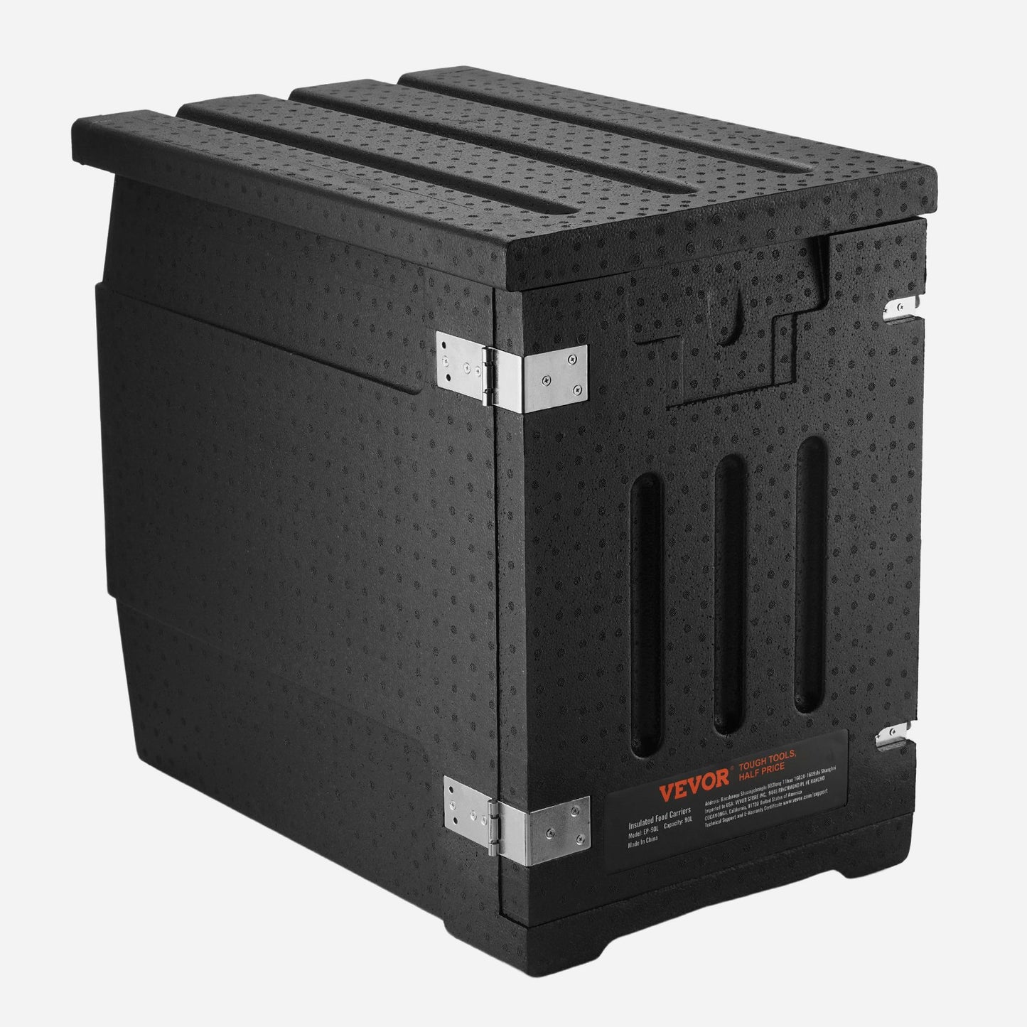 Isolerad matpannabärare, 82 Qt Hot Box för catering, LLDPE Food Box Carrier med dubbla spännen, frontmatad matvärmare för restaurang, matsal, etc.