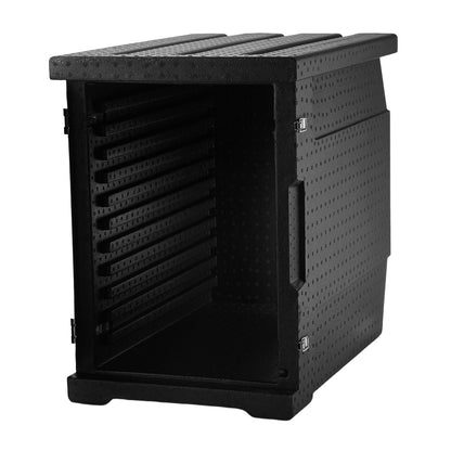 Isolerad matpannabärare, 82 Qt Hot Box för catering, LLDPE Food Box Carrier med dubbla spännen, frontmatad matvärmare för restaurang, matsal, etc.
